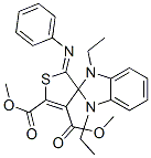 885722-13-4,(Z)-DIMETHYL 1,3-DIETHYL-2'-(PHENYLIMINO)-1,3-DIHYDRO-2'H-SPIRO[BENZO[D]IMIDAZOLE-2,3'-THIOPHENE]-4',5'-DICARBOXYLATE