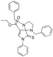 885722-38-3,1,4-DIBENZYL-7-PHENYL-6-THIOXO-1,4,7-TRIAZA-SPIRO[4.4]NON-8-ENE-9-CARBOXYLIC ACID ETHYL ESTER