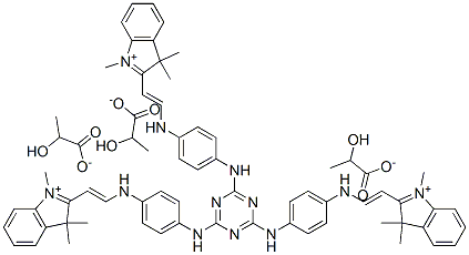 88949-19-3,2,2',2''-[1,3,5-triazine-2,4,6-triyltris(imino-4,1-phenyleneiminovinylene)]tris(1,3,3-trimethyl-3H-indolium) trilactate