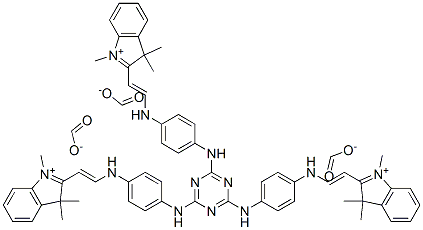 88949-22-8,2,2',2''-[1,3,5-triazine-2,4,6-triyltris(imino-p-phenyleneiminovinylene)]tris[1,3,3-trimethyl-3H-indolium] triformate
