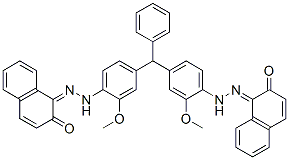 89073-04-1,(1Z)-1-[[2-methoxy-4-[[3-methoxy-4-[(2Z)-2-(2-oxonaphthalen-1-ylidene) hydrazinyl]phenyl]-phenyl-methyl]phenyl]hydrazinylidene]naphthalen-2-o ne