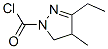 89662-71-5,1H-Pyrazole-1-carbonyl chloride, 3-ethyl-4,5-dihydro-4-methyl- (9CI)