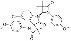 896746-33-1,(S)-5'-CHLORO-1-(4-METHOXYPHENYL)-1'-((S)-1-(4-METHOXYPHENYL)-3,3-DIMETHYL-4-OXOAZETIDIN-2-YL)-3,3-DIMETHYLSPIRO[AZETIDINE-2.3'-INDOLINE]-2',4-DIONE