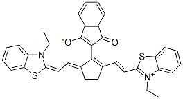 89806-50-8,2-(2-[(E)-2-(3-ETHYL-1,3-BENZOTHIAZOL-3-IUM-2-YL)ETHENYL]-5-((E)-2-[3-ETHYL-1,3-BENZOTHIAZOL-2(3H)-YLIDENE]ETHYLIDENE)-1-CYCLOPENTEN-1-YL)-1-OXO-1H-INDEN-3-OLATE