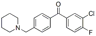 898775-23-0,3-CHLORO-4-FLUORO-4'-PIPERIDINOMETHYL BENZOPHENONE