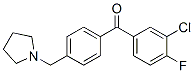898776-59-5,3-CHLORO-4-FLUORO-4'-PYRROLIDINOMETHYL BENZOPHENONE