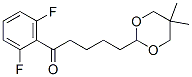 898786-95-3,2',6'-DIFLUORO-5-(5,5-DIMETHYL-1,3-DIOXAN-2-YL)VALEROPHENONE