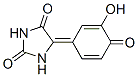 90418-78-3,Hydantoin, 5-(3-hydroxy-4-oxo-2,5-cyclohexadien-1-ylidene)- (7CI)