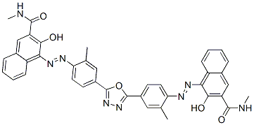 90427-30-8,4,4'-[1,3,4-oxadiazole-2,5-diylbis[(2-methyl-4,1-phenylene)azo]]bis[3-hydroxy-N-methylnaphthalene-2-carboxamide]