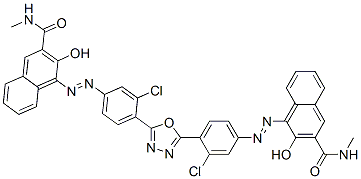 90427-34-2,4,4'-[1,3,4-oxadiazole-2,5-diylbis[(3-chloro-4,1-phenylene)azo]]bis[3-hydroxy-N-methylnaphthalene-2-carboxamide]