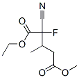 90428-57-2,Pentanedioic acid, 2-cyano-2-fluoro-3-methyl-, 1-ethyl 5-methyl ester (9CI)
