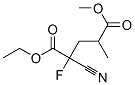 90428-58-3,Pentanedioic acid, 2-cyano-2-fluoro-4-methyl-, 1-ethyl 5-methyl ester (9CI)