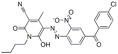 90729-40-1,1-butyl-5-[[4-(4-chlorobenzoyl)-2-nitrophenyl]azo]-1,2-dihydro-6-hydroxy-4-methyl-2-oxonicotinonitrile