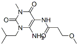90749-74-9,Propanamide,  N-[6-amino-1,2,3,4-tetrahydro-3-methyl-1-(2-methylpropyl)-2,4-dioxo-5-pyrimidinyl]-3-methoxy-