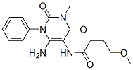 90749-83-0,Butanamide,  N-(6-amino-1,2,3,4-tetrahydro-3-methyl-2,4-dioxo-1-phenyl-5-pyrimidinyl)-4-methoxy-