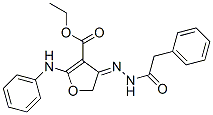 907556-79-0,3-Furancarboxylic  acid,  4,5-dihydro-4-[(phenylacetyl)hydrazono]-2-(phenylamino)-,  ethyl  ester  (9CI)