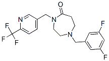 909659-02-5,1-(3,5-DIFLUOROBENZYL)-4-([6-(TRIFLUOROMETHYL)PYRIDIN-3-YL]METHYL)-1,4-DIAZEPAN-5-ONE