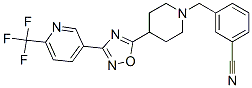 909662-41-5,3-[(4-(3-[6-(TRIFLUOROMETHYL)PYRIDIN-3-YL]-1,2,4-OXADIAZOL-5-YL)PIPERIDIN-1-YL)METHYL]BENZONITRILE