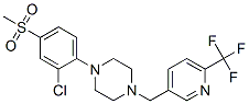 909666-46-2,1-[2-CHLORO-4-(METHYLSULFONYL)PHENYL]-4-([6-(TRIFLUOROMETHYL)PYRIDIN-3-YL]METHYL)PIPERAZINE