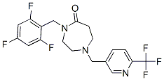 909668-89-9,4-(2,4,6-TRIFLUOROBENZYL)-1-([6-(TRIFLUOROMETHYL)PYRIDIN-3-YL]METHYL)-1,4-DIAZEPAN-5-ONE
