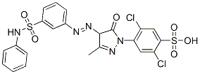 91101-21-2,2,5-dichloro-4-[4,5-dihydro-3-methyl-5-oxo-4-[[3-[(phenylamino)sulphonyl]phenyl]azo]-1H-pyrazol-1-yl]benzenesulphonic acid