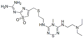 91257-64-6,2-[4-[2-[[5-(2-diethylaminoethylamino)-4-methyl-1,2,4,6-thiatriazin-3- yl]amino]ethylsulfanylmethyl]-1,1-dioxo-1,3-thiazol-2-yl]guanidine