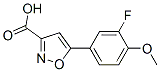 912763-96-3,5-(3-FLUORO-4-METHOXY-PHENYL)-ISOXAZOLE-3-CARBOXYLIC ACID