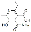 91716-06-2,Nicotinic  acid,  4-carbamoyl-2-ethyl-5-hydroxy-6-methyl-  (7CI)
