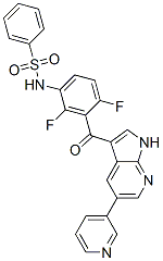 918504-61-7,N-[2,4-Difluoro-3-[[5-(3-pyridinyl)-1H-pyrrolo[2,3-b]pyridin-3-yl]carbonyl]phenyl]benzenesulfonamide