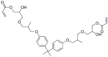 92068-28-5,(1-methylethylidene)bis[4,1-phenyleneoxy(2-methyl-3,1-propanediyl)oxy(2-hydroxy-3,1-propanediyl)] diacrylate