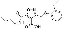 920750-76-1,4-Isoxazolecarboxylic  acid,  5-[(butylamino)carbonyl]-3-[[(2-ethylphenyl)thio]methyl]-