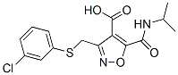 920751-20-8,4-Isoxazolecarboxylic  acid,  3-[[(3-chlorophenyl)thio]methyl]-5-[[(1-methylethyl)amino]carbonyl]-