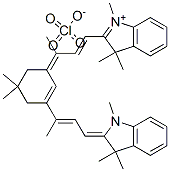 92569-97-6,2-((E)-3-(5,5-DIMETHYL-3-[(E)-1-METHYL-3-(1,3,3-TRIMETHYL-1,3-DIHYDRO-2H-INDOL-2-YLIDENE)-1-PROPENYL]-2-CYCLOHEXEN-1-YLIDENE)-1-BUTENYL)-1,3,3-TRIMETHYL-3H-INDOLIUM PERCHLORATE