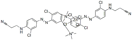 93776-72-8,bis[4-chloro-3-[[3-chloro-4-[(2-cyanoethyl)amino]phenyl]azo]-N,N,N-trimethylanilinium] tetrachlorozincate