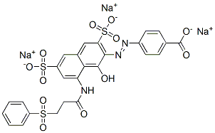 93803-32-8,trisodium 4-[[1-hydroxy-8-[[1-oxo-3-(phenylsulphonyl)propyl]amino]-3,6-disulphonato-2-naphthyl]azo]benzoate
