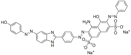 93803-37-3,disodium 4-amino-5-hydroxy-3-[[4-[5-[(4-hydroxyphenyl)azo]-1H-benzimidazol-2-yl]phenyl]azo]-6-(phenylazo)naphthalene-2,7-disulphonate