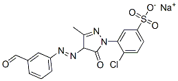 93804-42-3,sodium 4-chloro-3-[4-[(3-formylphenyl)azo]-4,5-dihydro-3-methyl-5-oxo-1H-pyrazol-1-yl]benzenesulphonate