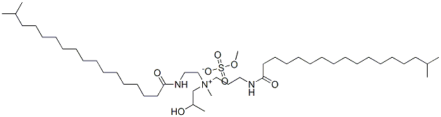 93820-35-0,(2-hydroxypropyl)methyl[2-[(1-oxoisooctadecyl)amino]ethyl][3-[(1-oxoisooctadecyl)amino]propyl]ammonium methyl sulphate