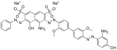 93857-57-9,disodium 4-amino-3-[[4'-[(2-amino-4-hydroxyphenyl)azo]-3,3'-dimethoxy[1,1'-biphenyl]-4-yl]azo]-5-hydroxy-6-(phenylazo)naphthalene-2,7-disulphonate
