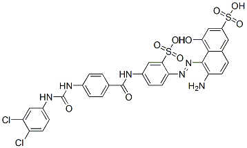 93857-74-0,6-amino-5-[[4-[[4-[[[(3,4-dichlorophenyl)amino]carbonyl]amino]benzoyl]amino]-2-sulphophenyl]azo]-4-hydroxynaphthalene-2-sulphonic acid
