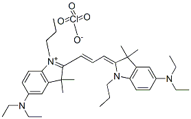 93858-43-6,5-(diethylamino)-2-[3-[5-(diethylamino)-1,3-dihydro-3,3-dimethyl-1-propyl-2H-indol-2-ylidene]prop-1-enyl]-3,3-dimethyl-1-propyl-3H-indolium perchlorate