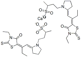 93882-02-1,calcium bis[2-[2-(3-ethyl-4-oxo-2-thioxothiazolidin-5-ylidene)butylidene]-alpha-methylpyrrolidine-1-propanesulphonate]