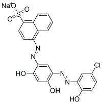 93892-22-9,4-[[5-[(5-chloro-2-hydroxyphenyl)azo]-2,4-dihydroxyphenyl]azo]naphthalene-1-sulphonic acid, sodium salt