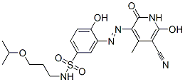 93893-63-1,3-[(5-cyano-1,2-dihydro-6-hydroxy-4-methyl-2-oxo-3-pyridyl)azo]-4-hydroxy-N-[3-(1-methylethoxy)propyl]benzenesulphonamide