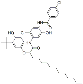 93919-53-0,N-[4-[[2-[3-(tert-butyl)-4-hydroxyphenoxy]-1-oxotetradecyl]amino]-5-chloro-2-hydroxyphenyl]-4-chlorobenzamide