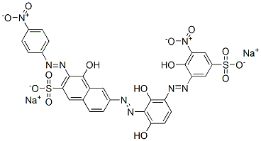 93940-00-2,disodium 6-[[2,6-dihydroxy-3-[(2-hydroxy-3-nitro-5-sulphonatophenyl)azo]phenyl]azo]-4-hydroxy-3-[(4-nitrophenyl)azo]naphthalene-2-sulphonate