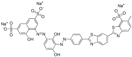 93940-05-7,trisodium 4-[[2,4-dihydroxy-3-[[4-(6-methyl-7-sulphonato[2,6'-bibenzothiazol]-2'-yl)phenyl]azo]phenyl]azo]-5-hydroxynaphthalene-2,7-disulphonate