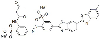 93940-55-7,sodium 2-acetoacetylamino-4-[[4-(6-methyl[2,6'-dibenzothiazol]-2'-yl)-2-sulphophenyl]azo]benzenesulphonate