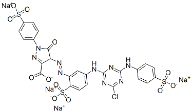 93940-70-6,tetrasodium 4-[[5-[[4-chloro-6-[(4-sulphonatophenyl)amino]-1,3,5-triazin-2-yl]amino]-2-sulphonatophenyl]azo]-4,5-dihydro-5-oxo-1-(4-sulphonatophenyl)-1H-pyrazole-3-carboxylate
