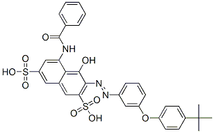 93941-60-7,5-(benzoylamino)-3-[[3-[4-(tert-butyl)phenoxy]phenyl]azo]-4-hydroxynaphthalene-2,7-disulphonic acid